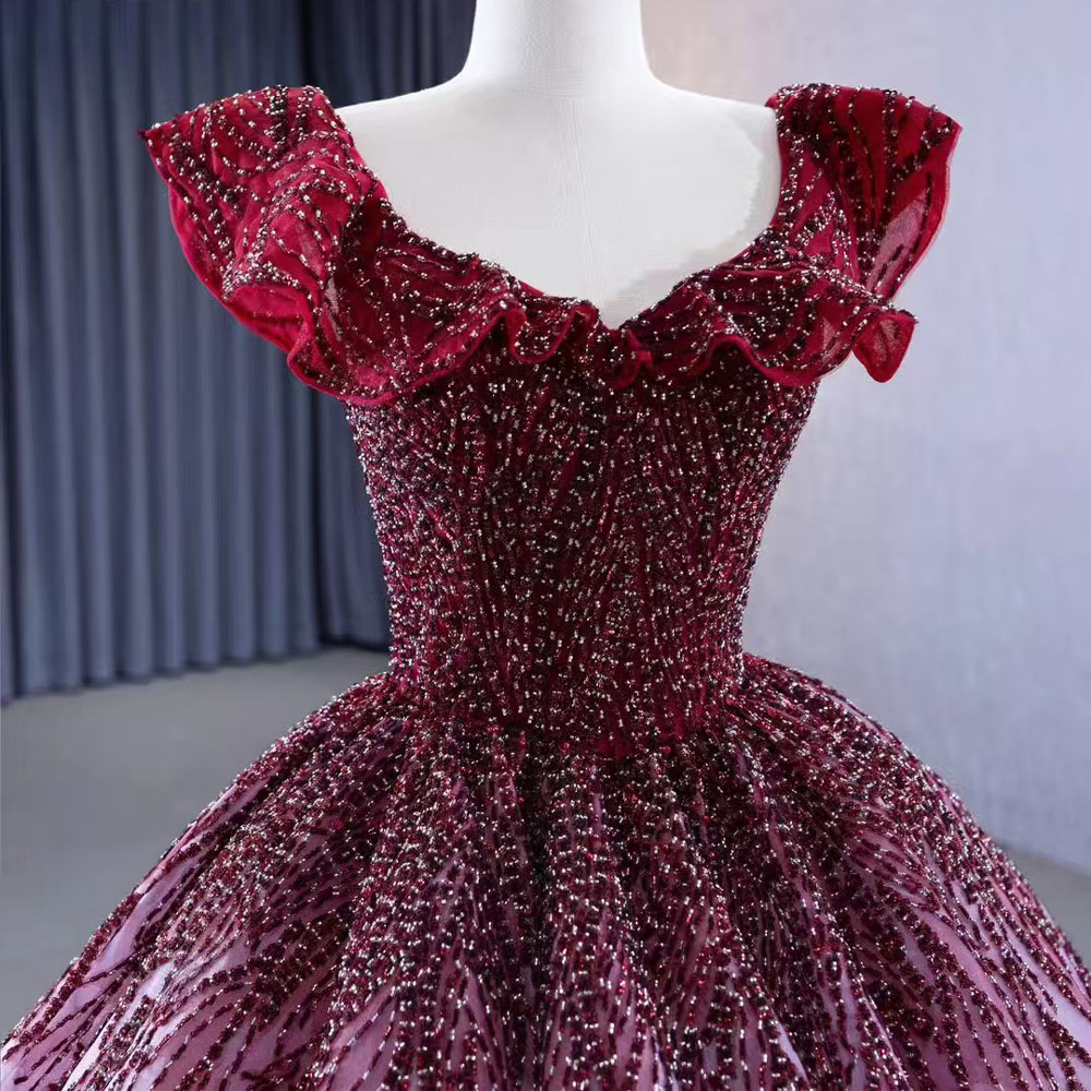 Embroidery Organza - Abito da sera con scollo a