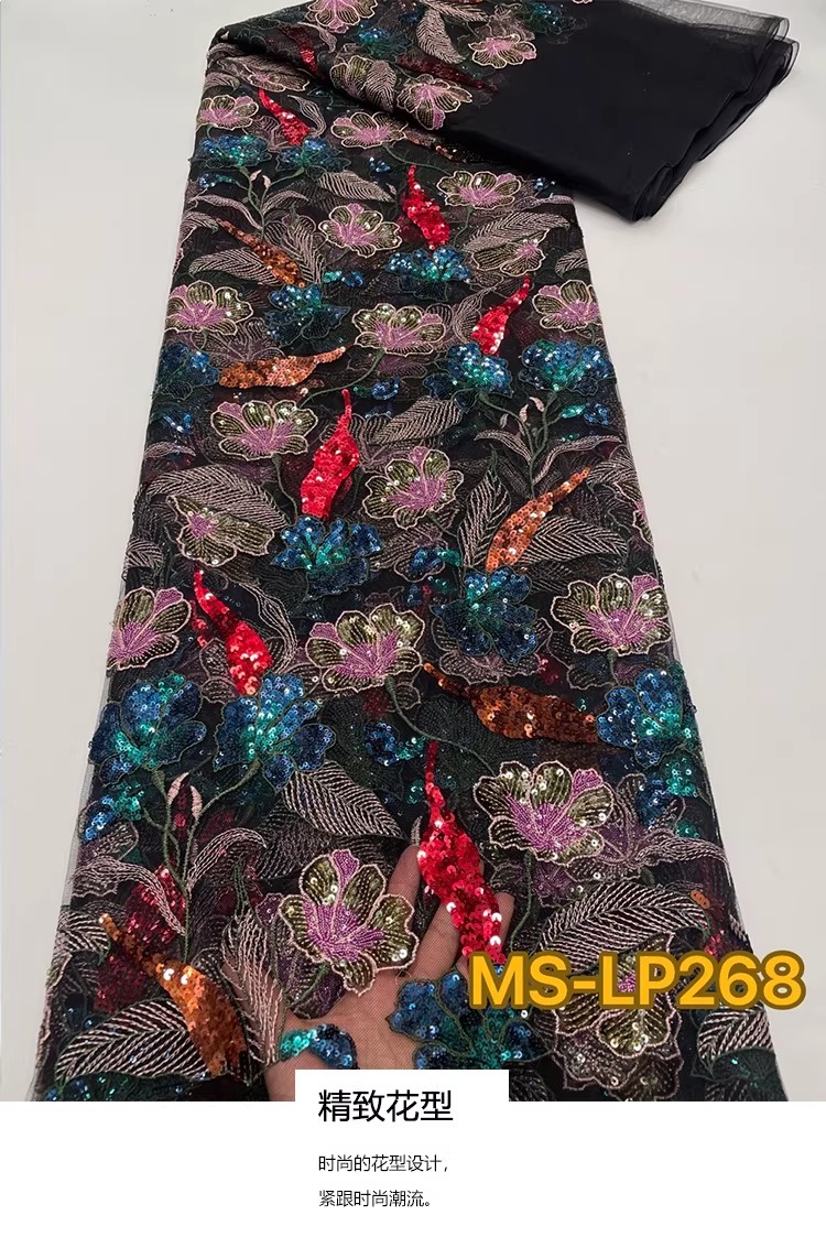 Embroidery Beads - Tessuto in rete morbida di nuova