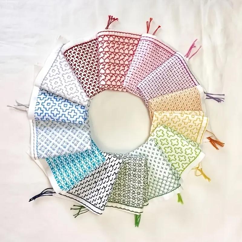 Embroidery Threads - 9/32 pezzi filo e aghi tessuto