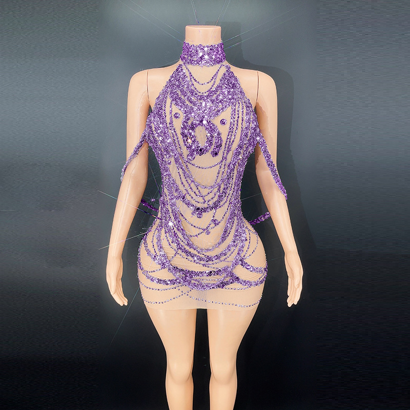 Abiti da ballo Sexy in argento - Embroidery Beads recensione e prezzo