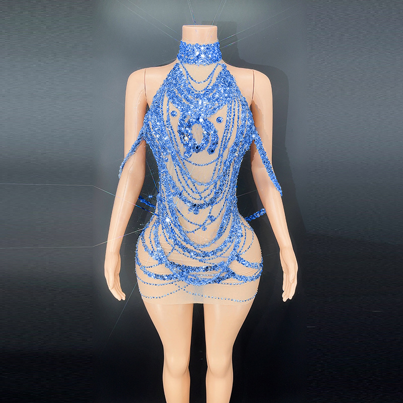 Abiti da ballo Sexy in argento - Embroidery Beads recensione e prezzo