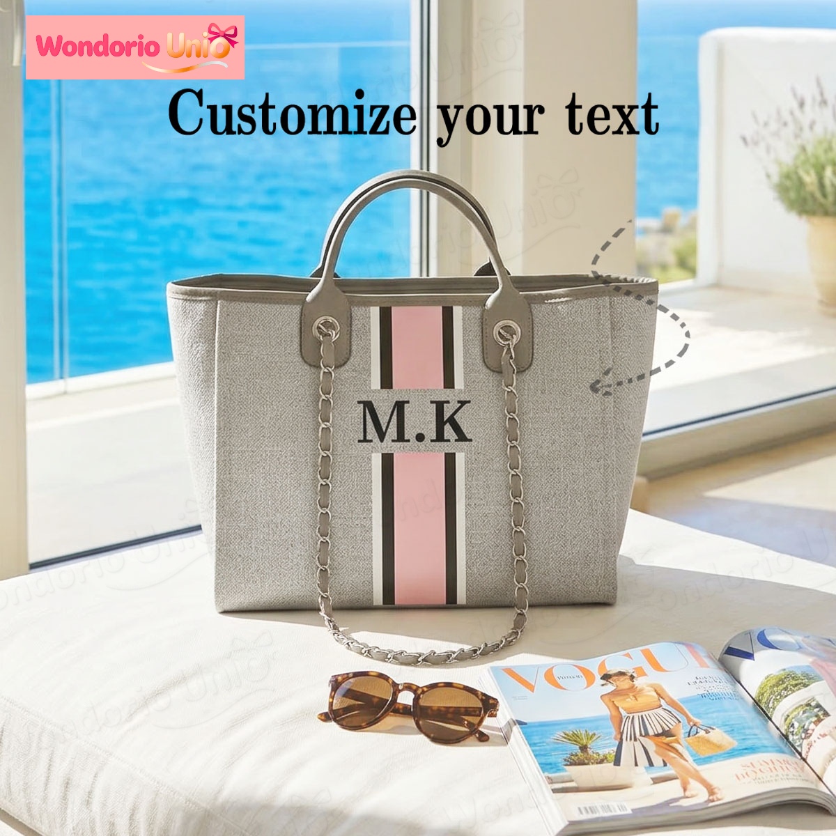 Borsa Tote in Tela Personalizz - Embroidery Initials Designs recensione e prezzo