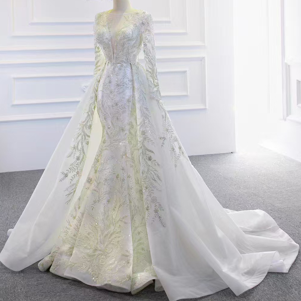 Abito da sposa con strascico s - Embroidery Organza recensione e prezzo
