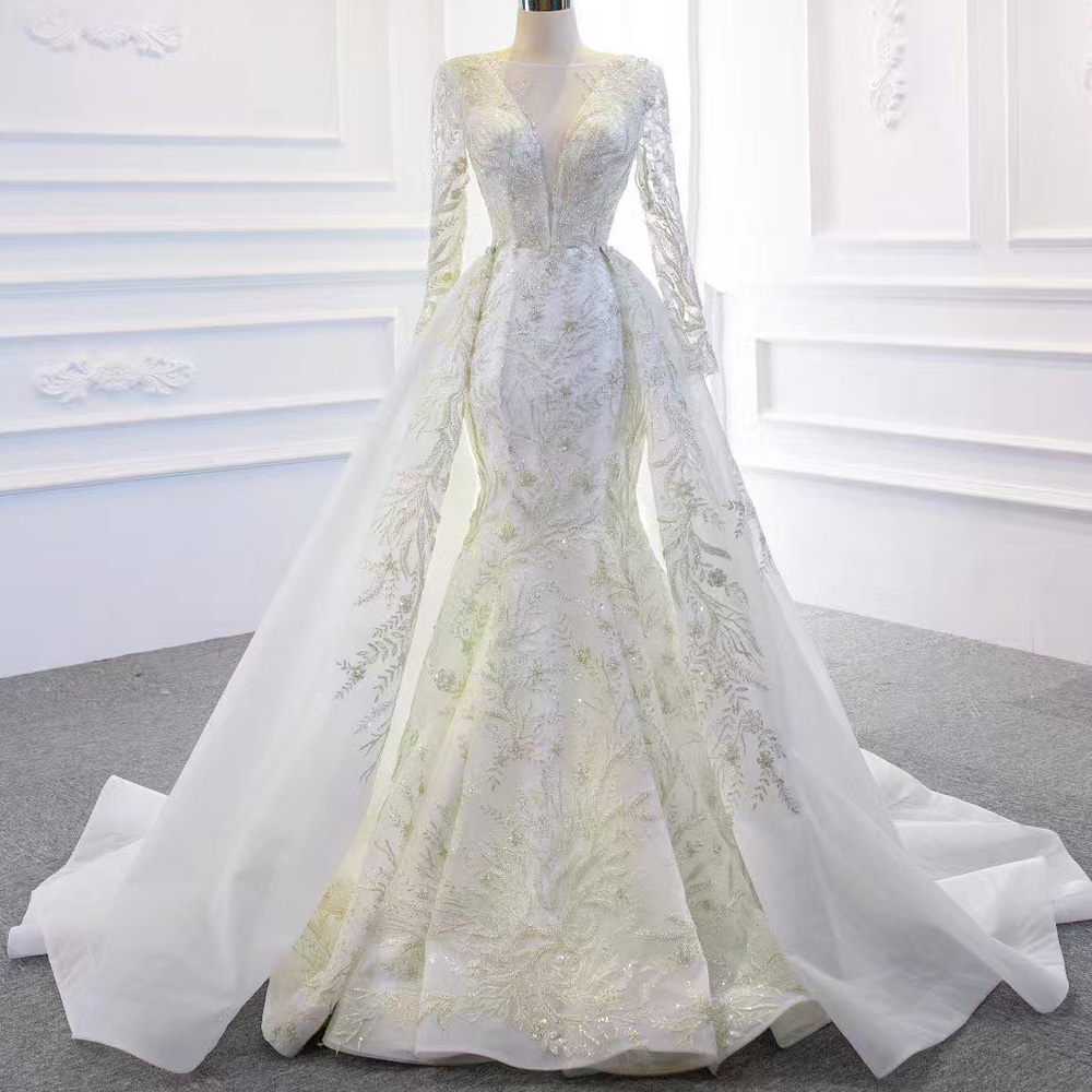 Abito da sposa con strascico s - Embroidery Organza recensione e prezzo
