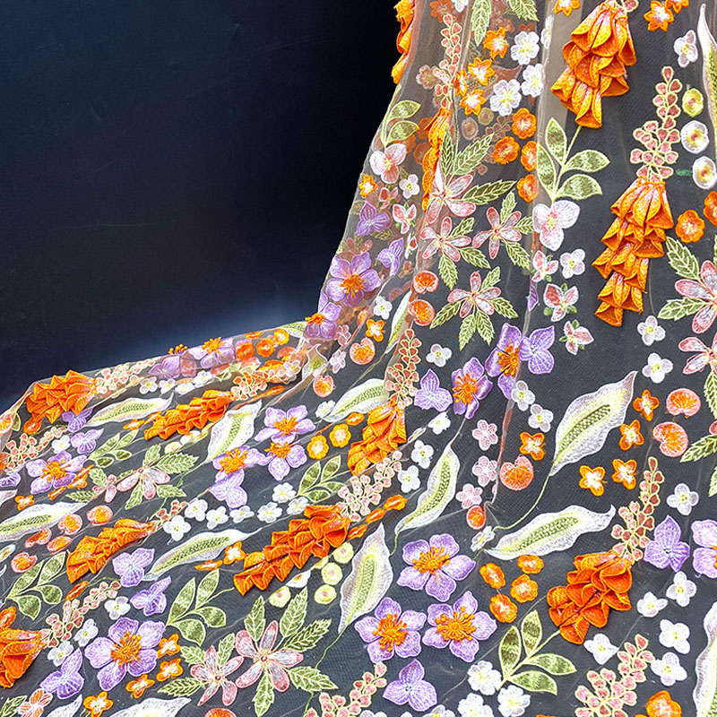 Tessuto ricamato per abito da  - Embroidery Yellow Dress recensione e prezzo