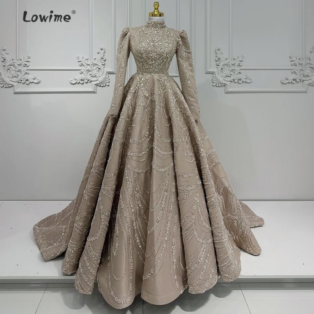 Retro Light Brown Muslim Eveni - Embroidery Organza recensione e prezzo
