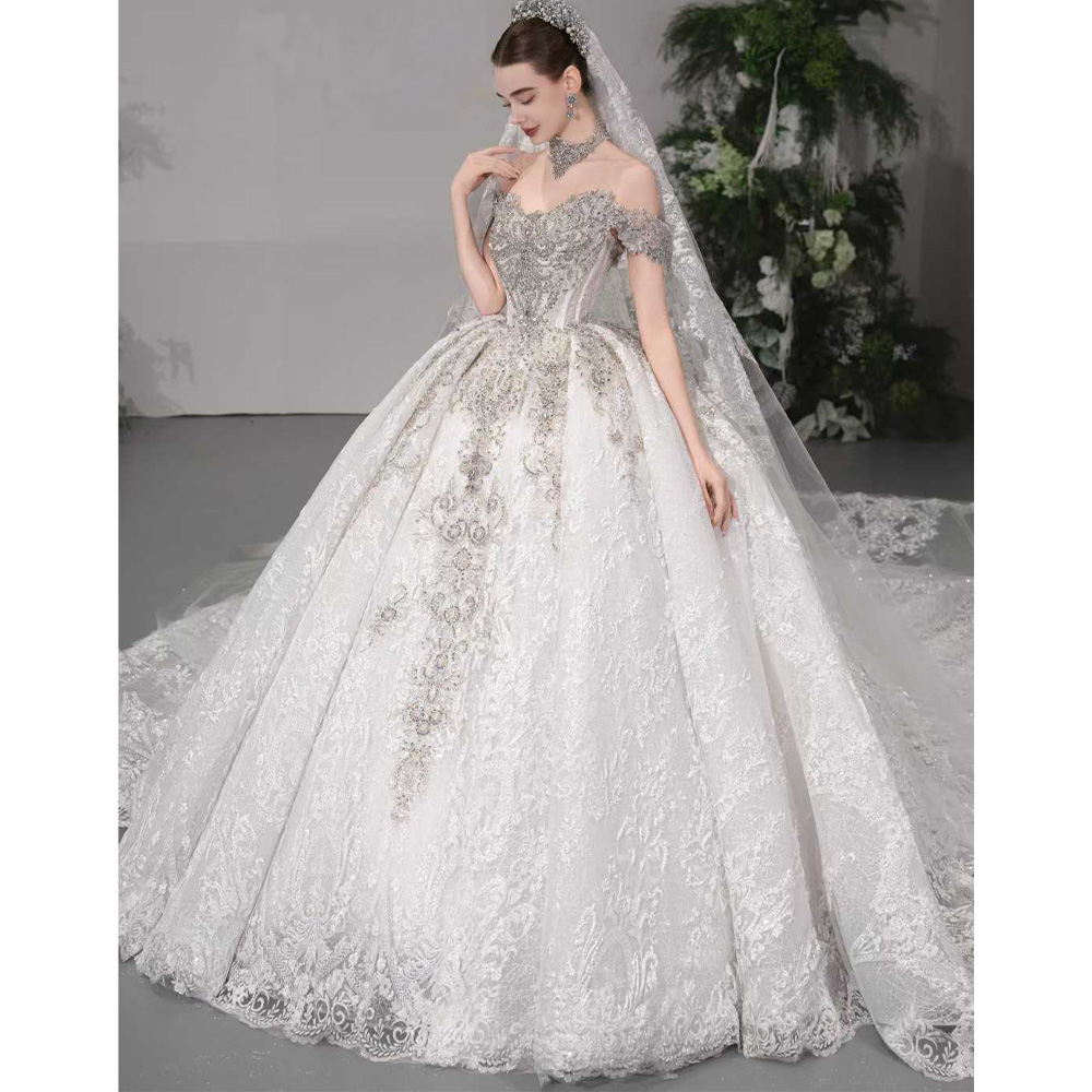 Abito da Sposa di Lusso con Sp - Embroidery Organza recensione e prezzo