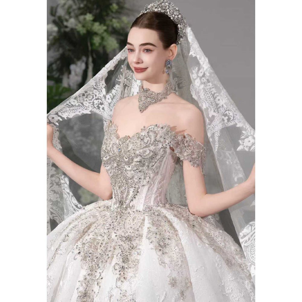 Abito da Sposa di Lusso con Sp - Embroidery Organza recensione e prezzo