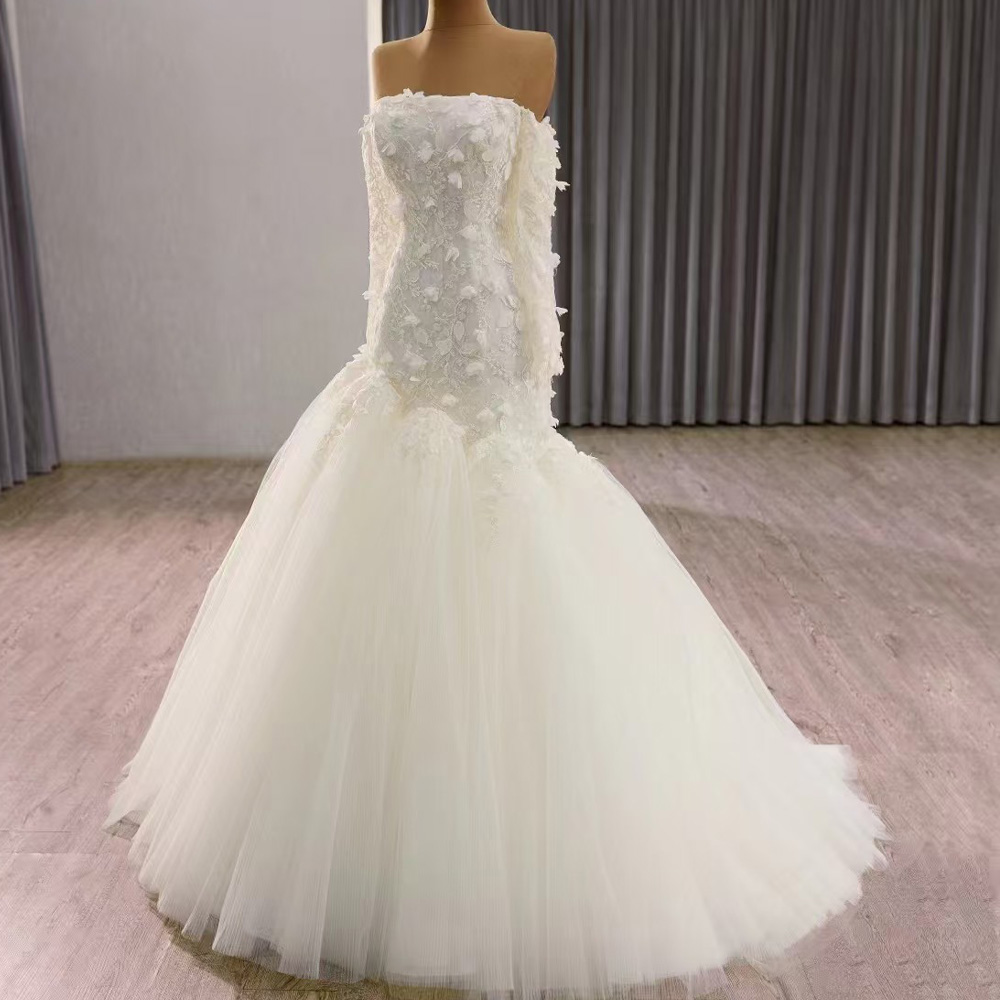 Abito da sposa senza spalline  - Embroidery Organza recensione e prezzo