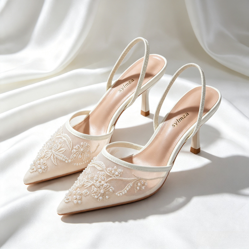 Tacchi alti eleganti con ricam - Embroidery Beads recensione e prezzo