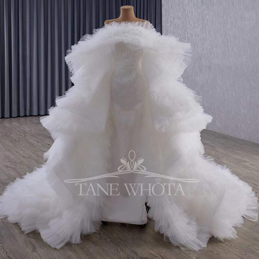 Elegante abito da sposa a sire - Embroidery Organza recensione e prezzo