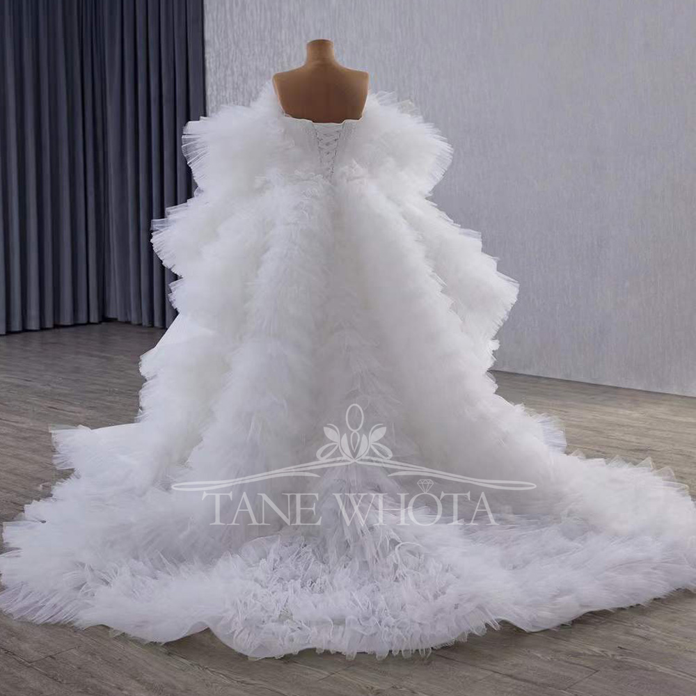 Elegante abito da sposa a sire - Embroidery Organza recensione e prezzo