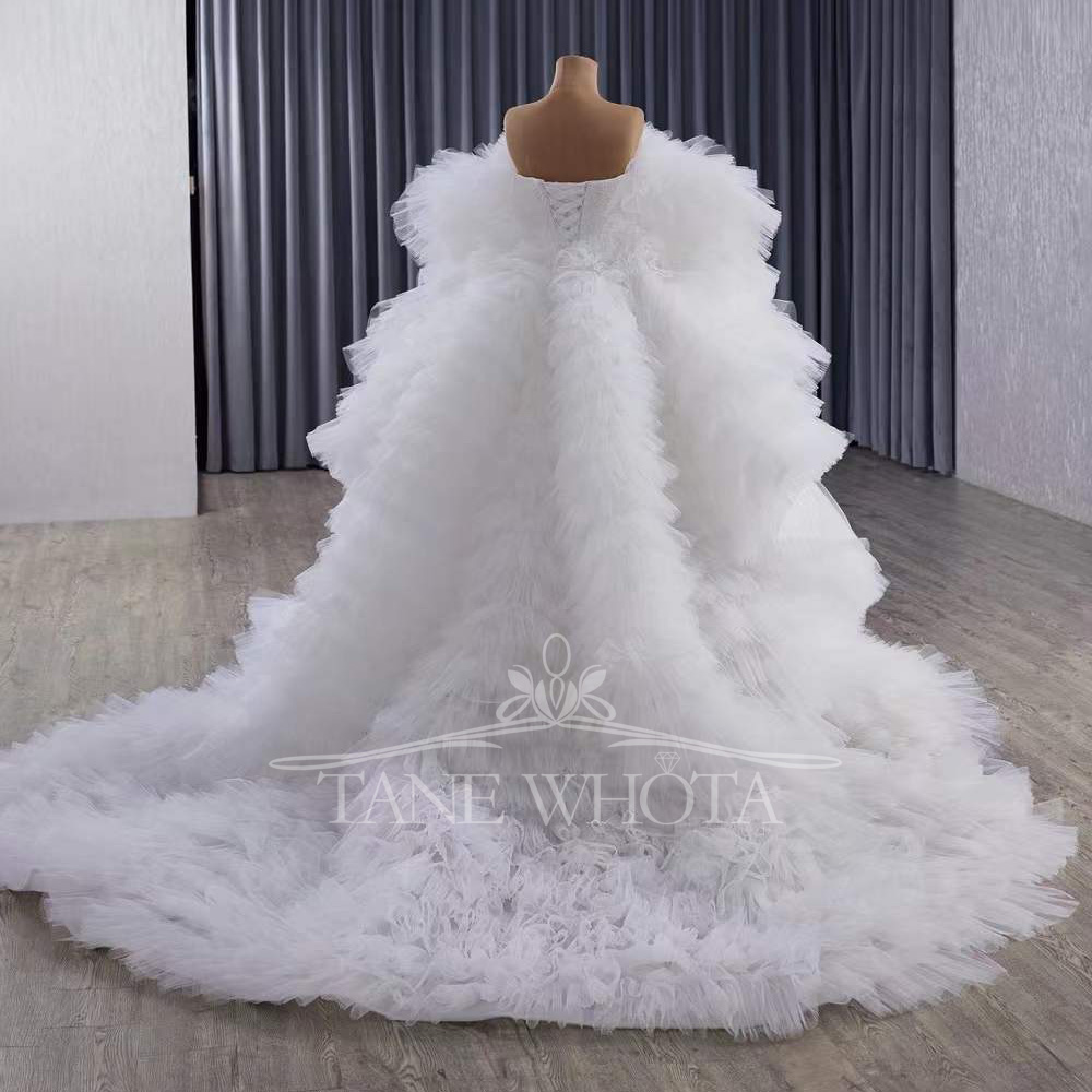 Elegante abito da sposa a sire - Embroidery Organza recensione e prezzo