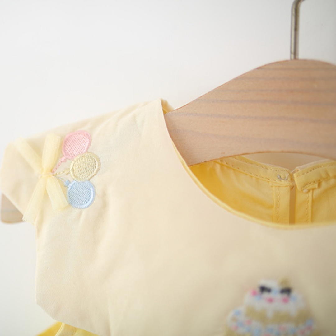 Abito estivo in cotone giallo  - Embroidery Yellow Dress recensione e prezzo